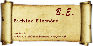 Bichler Eleonóra névjegykártya